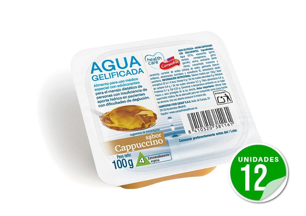 Agua gelificada capuccino 12uds