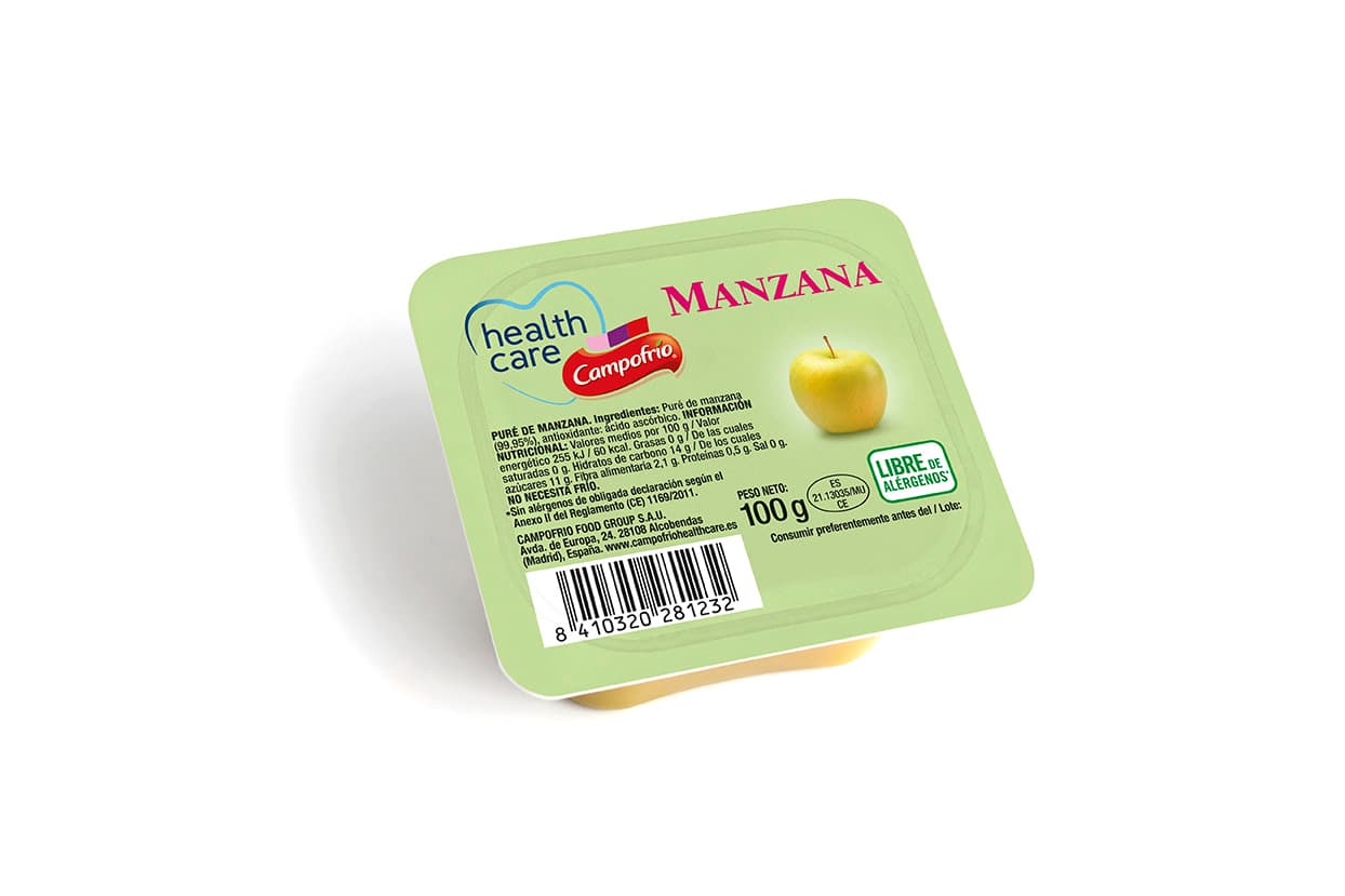 Manzana y pera triturada 100g low