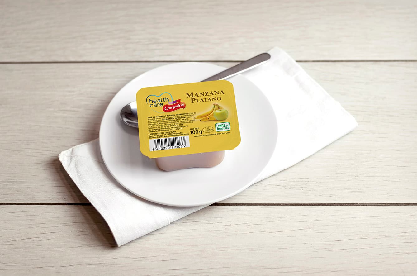 Manzana y plátano triturada 100 g low