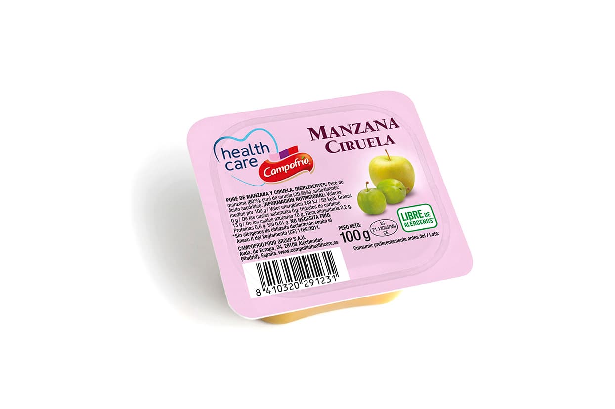 Manzana y melocotón triturado 100g low