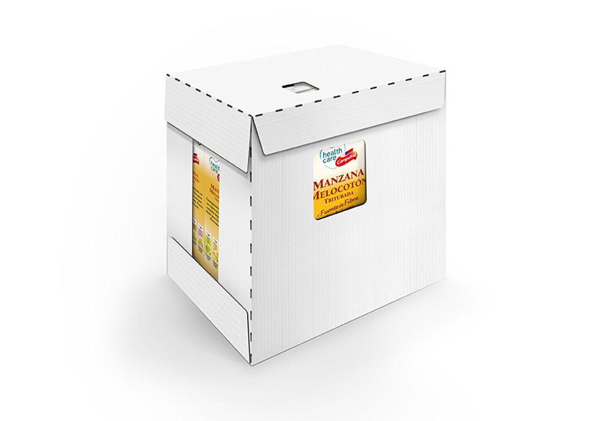 Brick Triturado de manzana y melocotón caja