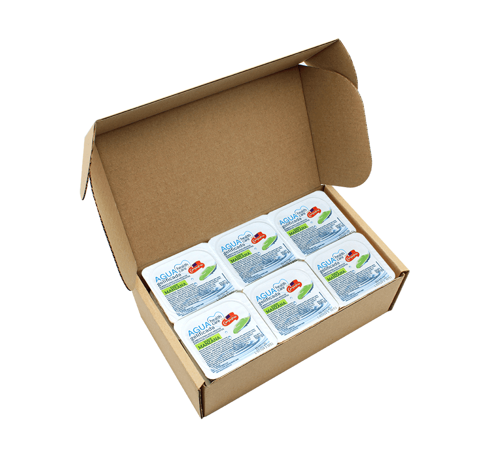 Agua gelificada sabor Manzana 12 Ud.