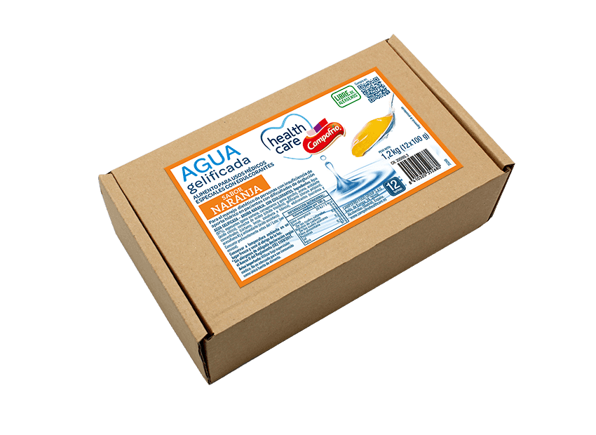 Agua gelificada sabor Naranja 12 Ud.