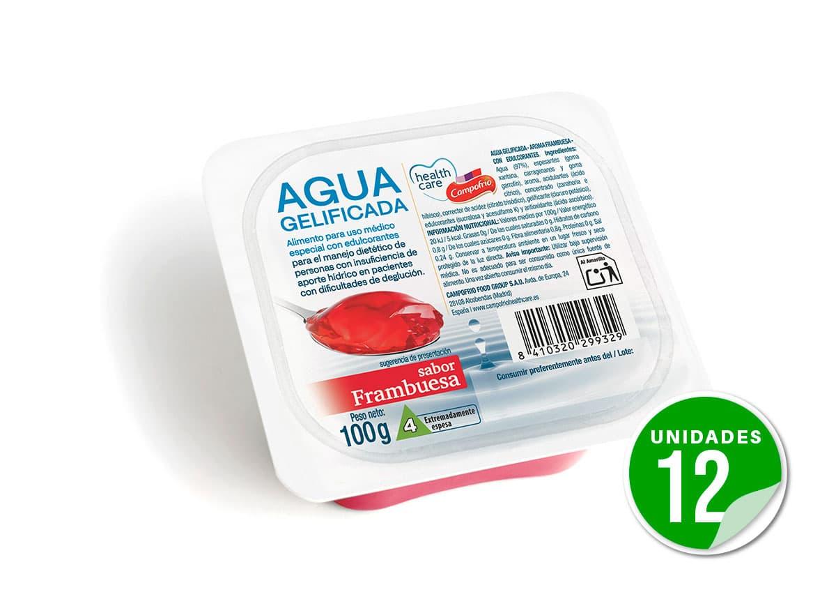 Agua gelificada sabor Frambuesa 12 Ud.
