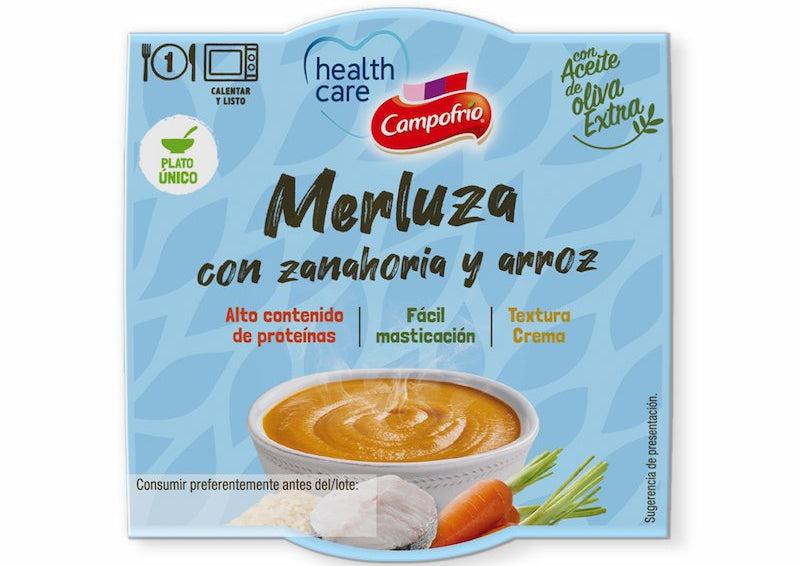 Triturado Merluza con zanahoria y arroz