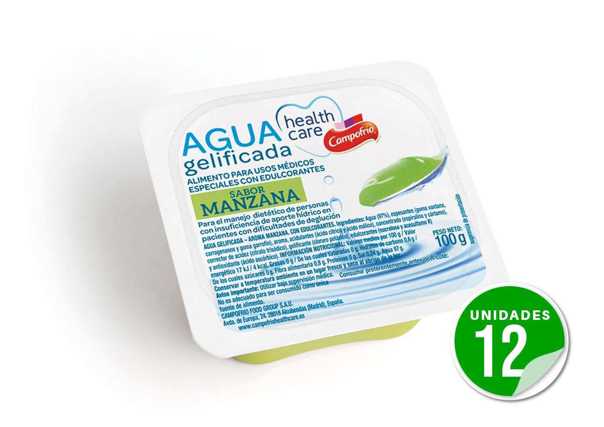 Agua gelificada sabor Manzana 12 Ud.