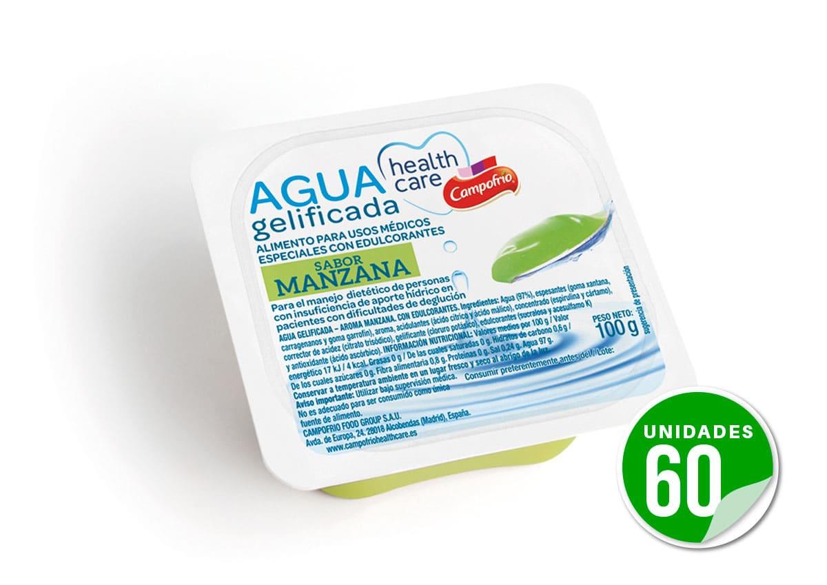 Agua gelificada sabor Manzana 60 Ud.