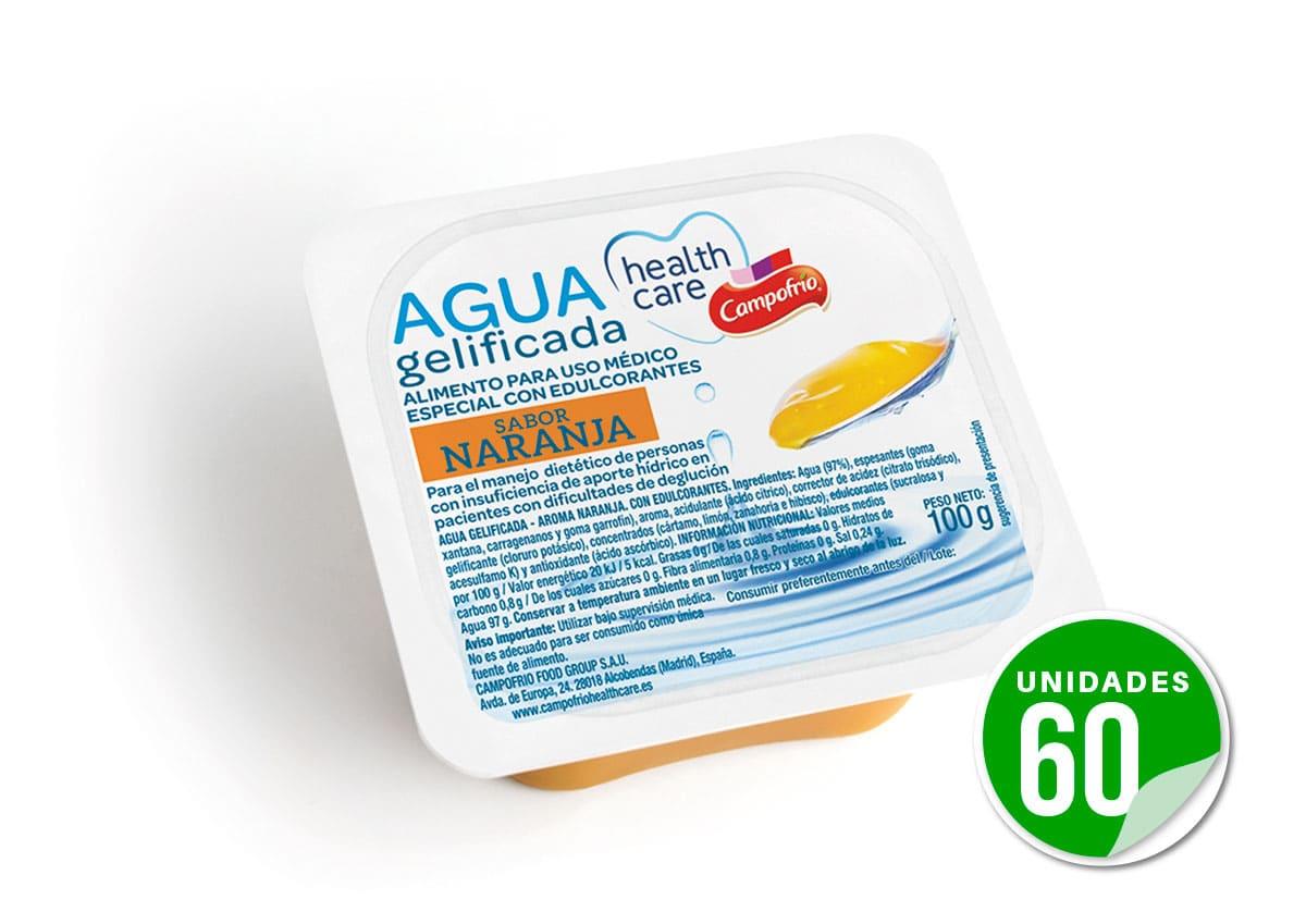 Agua gelificada sabor Naranja 60 Ud.